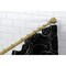 Kingston Brass 6072 Stainless Steel Adjustable Tension Shower Curtain Rod with Decorative Flange, Brushed Brass SR117 - alternate 2